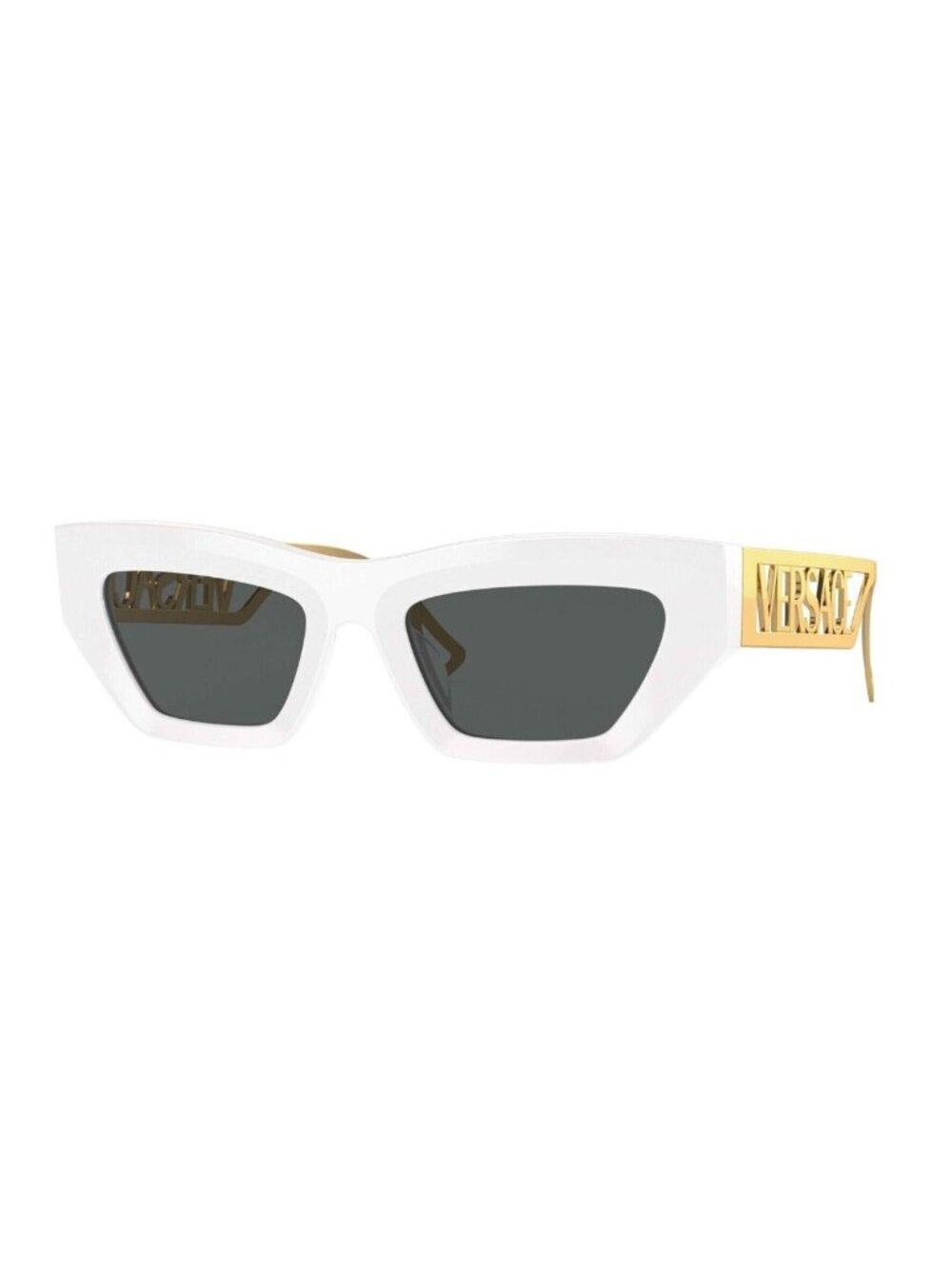Versace VE4432U 401/87 53 White Plastic Fashion Sunglasses Grey Lens